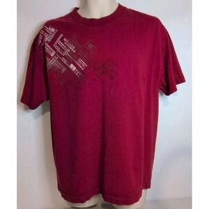 Oakley Men's Graphic Short-sleeve T-shirt Dark Red Size Large 100% Cotton